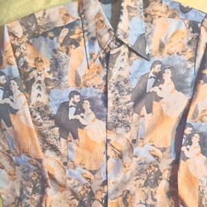 Vintage art Renior collage mens shirt